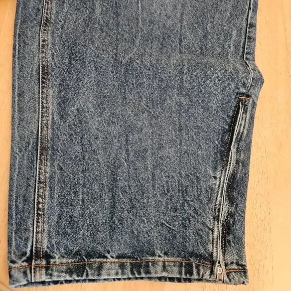 Wild Fable Women's Low-Rise Barrel Jeans Dark Wash sz 17/32" inseam NWT - Picture 10 of 13